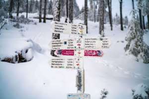 Mummelsee nach starkem Schneefall