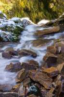 Alle Heiliger Wasserfäller in Winter mit Schnee