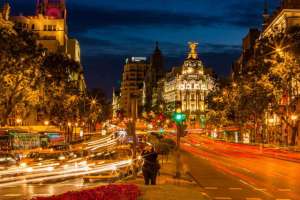Kreuzung der Calle de Alcala und der Gran Via Avenue