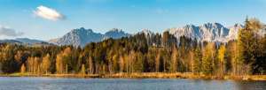 Schwarzsee mit den Wilder Kaiser in Hintergrund