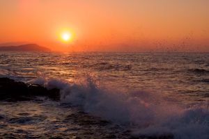 Wellenbrecher in Chania Kreta
