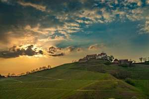 Sonnenuntergang Schloss Staufenberg Durbach