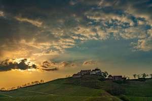 Sonnenuntergang Schloss Staufenberg Durbach